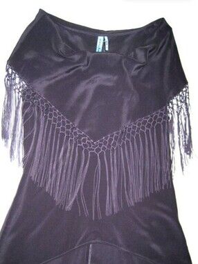 Guess by Marciano Mauve Fringe Silk Top
